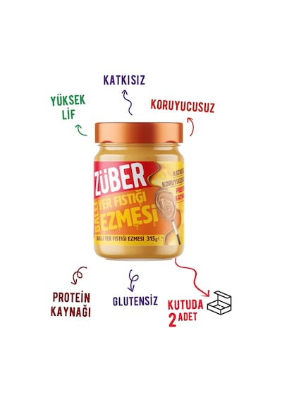Züber Ballı Yer Fıstığı Ezmesi 2 x 315 G