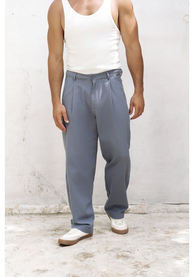 Mai Studios Co. Mai Collection Ayyubay İndigo Pileli Erkek Pantolon İndigo