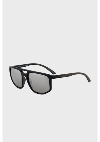 Emporio Armani Erkek Gözlük 0ea4248u 50016g 58 Mat Siyah-açık Gri Aynalı Gümüş Siyah