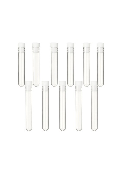 12x75 Mm Kapaklı Deney Tüpü Dibi Yuvarlak 50 Adet