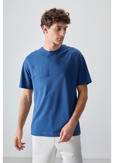Air Jones Tommy Life Parlament Pamuklu Kalın Yumuşak Dokulu Oversize Fit Basic Erkek T-shirt - 88378 Parlament
