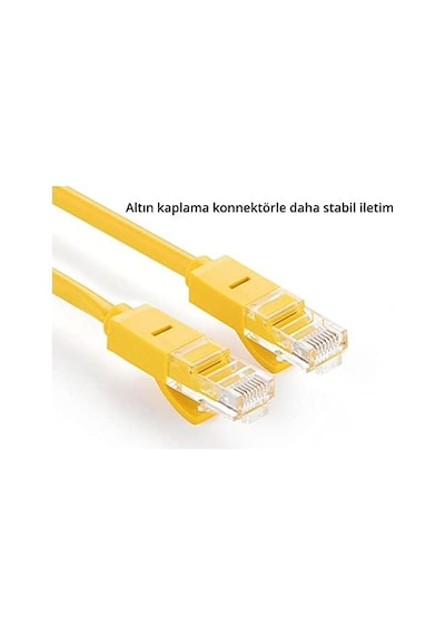 Cat5e Ethernet Kablosu, 1 Metre, Sarı