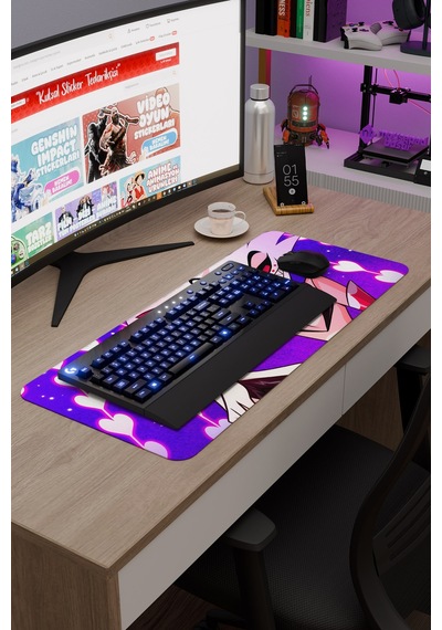 Hazbin Hotel Kaymaz Dikişli Kauçuk Oyuncu Mousepad V3 - 70x30 Xl Gaming Mouse Pad Fare Altlığı