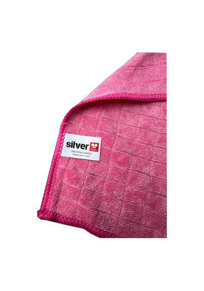Silver Home Kareli Mikrofiber Temizlik Toz Cam Bezi 55 G 10'lu 40 x 40 CM