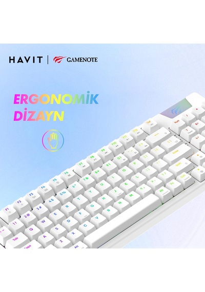 Gamenote Kb885l Rgb Backlit Gaming Mekanik Klavye Beyaz