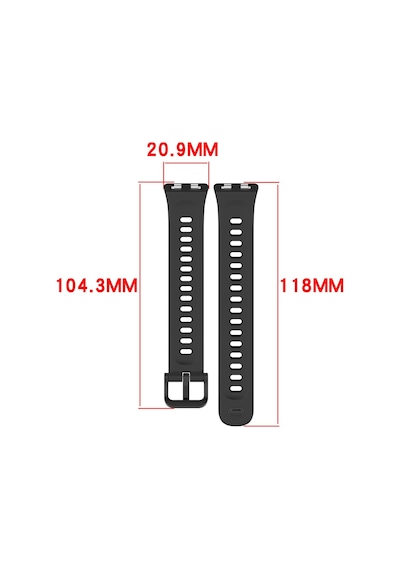 Huawei Band 11 Pro Uyumlu Silikon Klasik Kordon - Siyah - T41726
