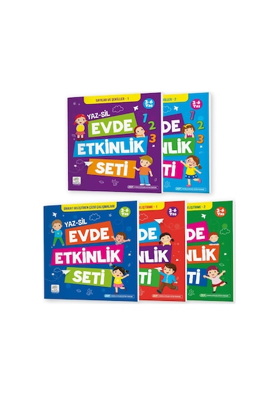 3-6 Yaş Evde Etkinlik Seti Yaz-sil Kitaplar