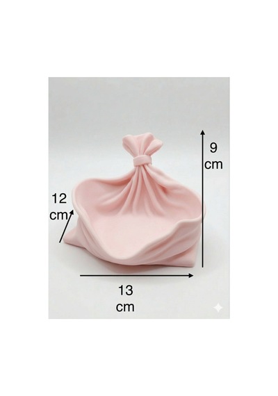 3d Baskı Dekoratif Şekerlik & Çikolata Sunumluk Modern Tasarım Çok Amaçlı Organizer Pembe