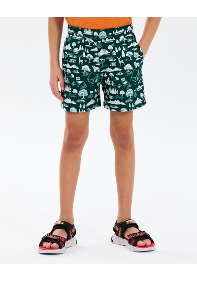 Skechers B 5 Inch Swimshort Büyük Erkek Çocuk Haki Deniz Şortu Sk2610071-4222 Haki
