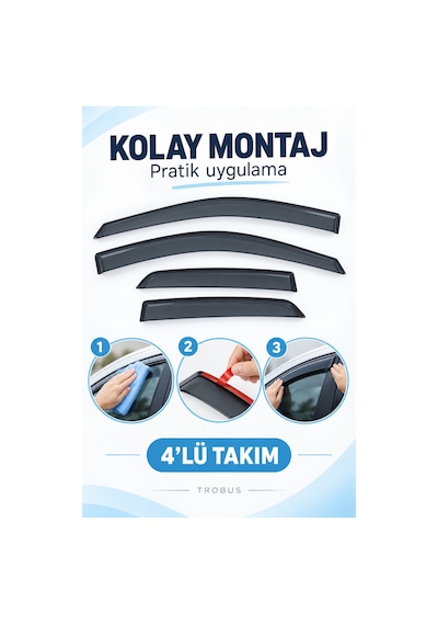 Opel Astra F Efsane 1991-1998 Sedan Mügen Cam Rüzgarlığı 4'lü Takım
