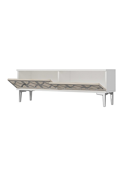Tsa1237bts - Lemtv120 Tv Stand, Tv Sehpası Beyaz - Traverten - Sılver 120cm Tsa1237bts - Lemtv120 Tv Stand, Tv Sehpası Beyaz - Traverten - Sılver 120cm