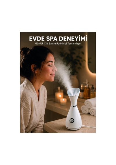 Nano İyonik Buhar Cihazı Tek Tuşla Kullanım Yüz Bakım Makinesi Çok Renkli
