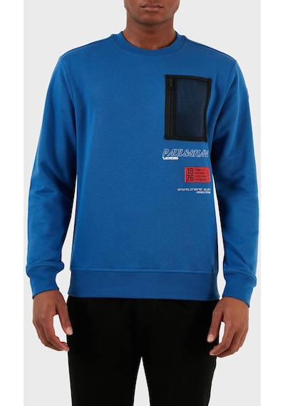 Paul & Shark Erkek Sweat 12311833 402 Saks Saks Mavi