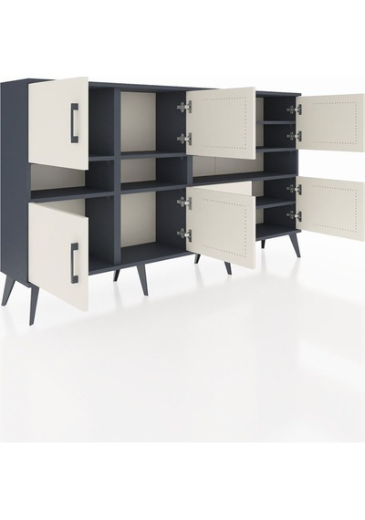 Arges Konsol 8 Raflı 8 Kapaklı 176x30x99 Antrasit-aytaşı/antrasit Aytası/antrasıt - Antrasıt Arges Konsol 8 Raflı 8 Kapaklı 176x30x99 Antrasit-aytaşı/antrasit Aytası/antrasıt - Antrasıt