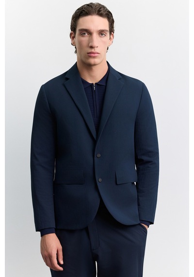 Avva Erkek Lacivert Mono Yaka Çıtçıt Kapama Kırışmayan Su İtici Teknik Kumaş Comfort Slim Fit Ceket A62y4000 Avva Erkek Lacivert Mono Yaka Çıtçıt Kapama Kırışmayan Su İtici Teknik Kumaş Comfort Slim Fit Ceket A62y4000