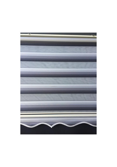 Gri Renk Geçişli Zebra Stor Perde Etek Dilimli Gri - 97252444 Gri