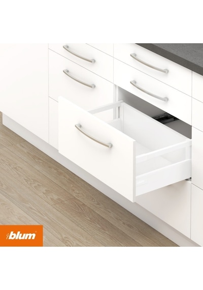 Blum Tandembox Antaro Bas Aç Bordürlü (C) 50 Cm İpek Beyazı