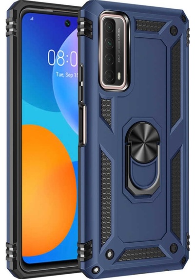 Huawei P Smart 2021 Kılıf Zore Vega Yüzük Standlı Zırh Kılıf
