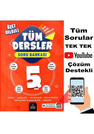 5.Sınıf Tüm Dersler Soru Bankası - 4Element Yayınları
