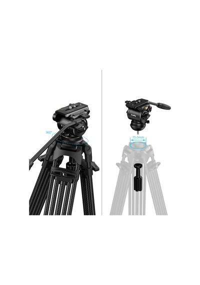 Smallrig 5443 Fsd14 Freespeed Ağır Hizmet Tipi Karbon Fiber Tripod