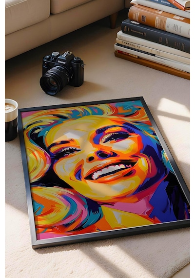 Marilyn Monroe Pop Art Çerçeveli Tablo - Pop Art Poster Tablo