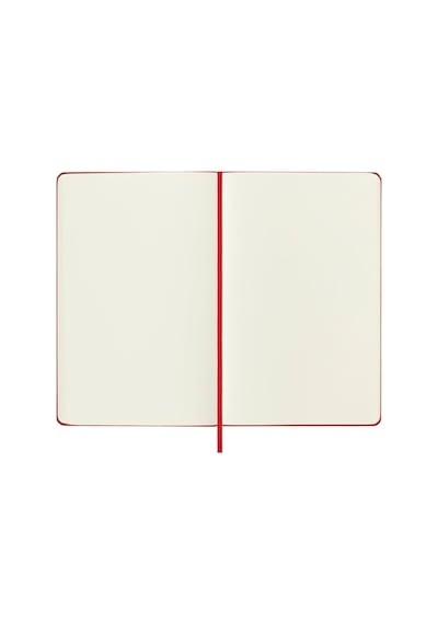 Moleskine Çizgisiz Kırmızı Defter L Boy Sert Kapak