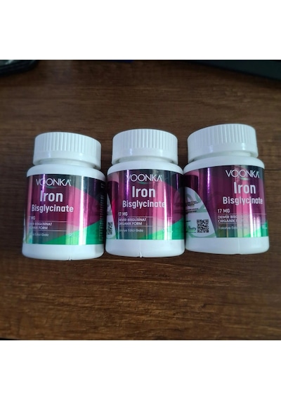 Voonka Iron Bisglycinate 90 Tablet Demir Yükleme Paketi 3'lü Kofre
