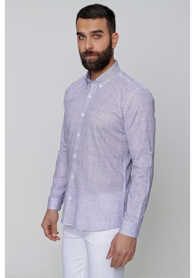 Efor G 1472 Slim Fit Beyaz Spor Gömlek Beyaz