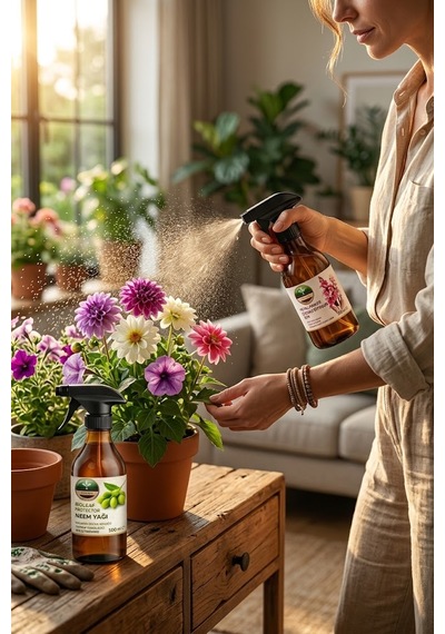 İkili Bakım Seti Petal Power Sprey Çiçek Açtıran Bitki Besini Ve Bioleaf Protector Sprey Neem Yağı 1 L