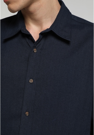 Colin's Colins Regular Fit Shirt Neck Düz Erkek Lacivert Uzun Kol Gömlek Cl1082606 Q1.v2 Nav