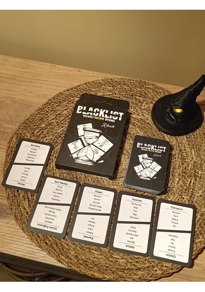 Blacklist Yasaklı Kelime Oyunu Klasik Versiyon Kese Hediyeli 50 Kart Eğlenceli Grup & Parti Oyunu