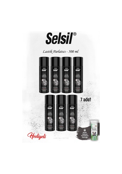 7 Adet 500 Ml Selsil Lastik Parlatıcı, Rosıe