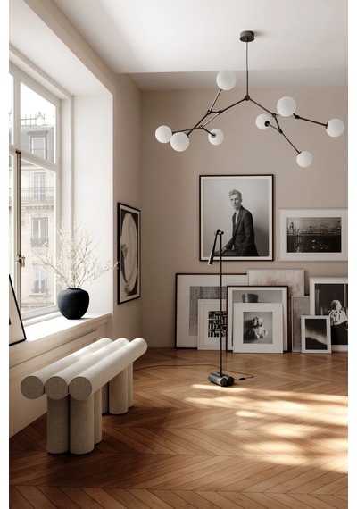 101 Copenhagen Hiro Keten, Minimalist Dekoratif Tasarım Bench Dikdörtgen Puflar Bej