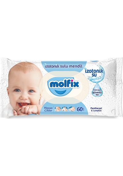 Molfix İzotonik Sulu Hassas Ciltler Islak Mendil 12x60 Adet Mlf-60493 MLF-60493