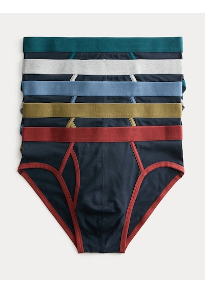 Marks & Spencer 5'li Pamuklu Slip T14006814s Lacivert