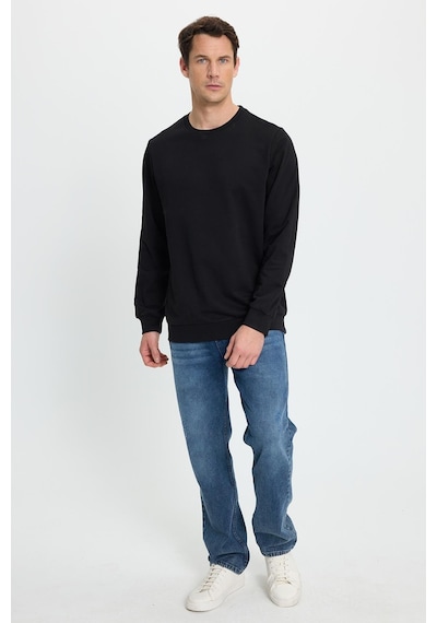 Tudors Erkek Relax Fit Rahat Kesim %100 Pamuk 2 İplik Bisiklet Yaka Siyah Sweatshirt-41514 Siyah Tudors Erkek Relax Fit Rahat Kesim %100 Pamuk 2 İplik Bisiklet Yaka Siyah Sweatshirt-41514 Siyah