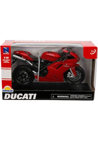 Sunman 1:12 Ducati 1198 Motor - Kırmızı Renkli