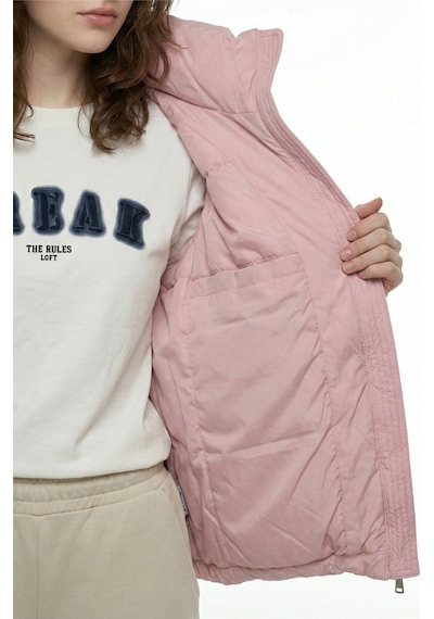 Regular Fit Kadın Mont Pembe