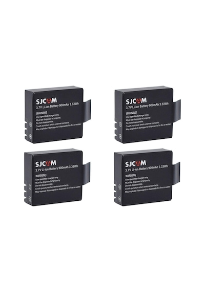 Sjcam Sj4000 Sj5000 M10 Aksiyon Kamera Bataryası 4 Adet Pil Seti Çok Renkli