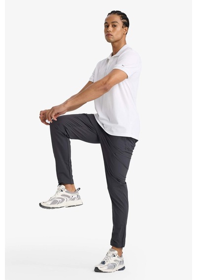 Defacto Defactofit Slim Fit Dar Kesim Çift Cepli Fermuarlı Paça Dokuma Jogger B2780ax25auar231 Antrasit