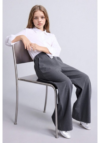 Defacto Kız Çocuk Wide Leg Pantolon G6350a826spgr211 Gri-gr211