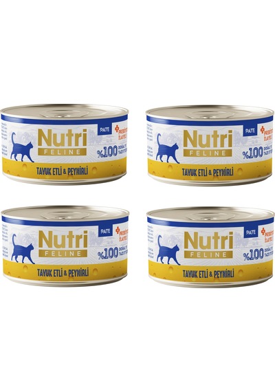 Nutri Feline Tavuk Etli Ve Peynirli Pate Tahılsız Yetişkin Kedi Konservesi 70 G X 4 Adet
