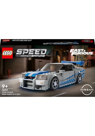 LEGO® Speed Champions Daha Hızlı Daha Öfkeli Nissan Skyline GT-R (R34) 76917 - 9+ Çocuklar için Oyuncak Yapım Seti (319 P)