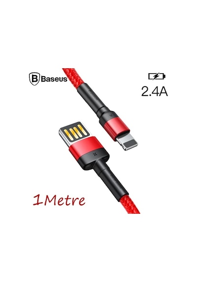 Baseus Cafule Special Edition Apple iPhone Uyumlu 2.4A 1M Hızlı Şarj Halat Us