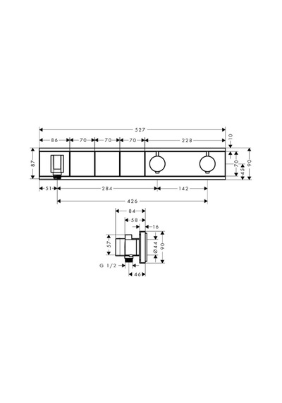 Hansgrohe Rainselect Termostat Ankastre Montaj, 3 Çıkış İçin Krom Krom