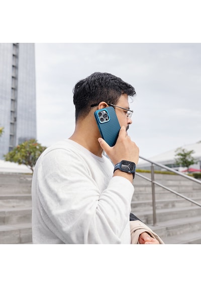 Pitaka Air Case Watch 45mm Kasa Koruyucu 600d Aramid Fiber Classic Serisi Black-blue Twill