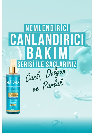 Hydra Nemlendirici Canlandırıcı Bakım Sıvı Saç Kremi 2x200 Ml-hyaluronik Asit Glikoik Asit
