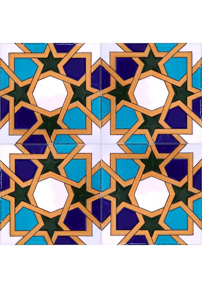 Armada Çini 20x20 Cm Sp 99 Geometrik Tunus Desenli Kütahya Çinisi