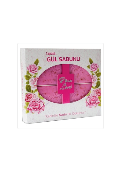 Rose Love Gül Yapraklı Banyo ve Güzellik Sabunu 80 G 4'lü