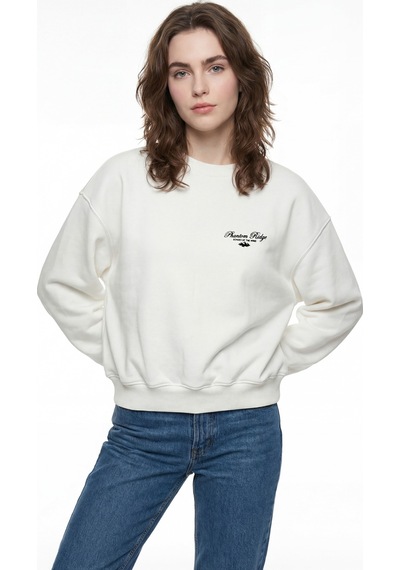 LOFT Oversize Fit Kadın Sweatshirt Lf2043690 Q1.v1 Beyaz
